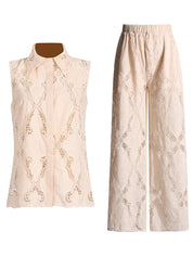 Talia™ | Lapel Embroidered Tummy-Tucking Suit Dresses
