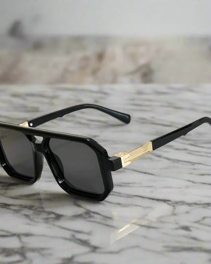 Chicago Sunglasses – Bold & Lightweight UV400 Unisex Eyewear Black Sunglasses