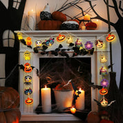 Spooky Pumpkin & Ghost LED String Lights Halloween Decorations