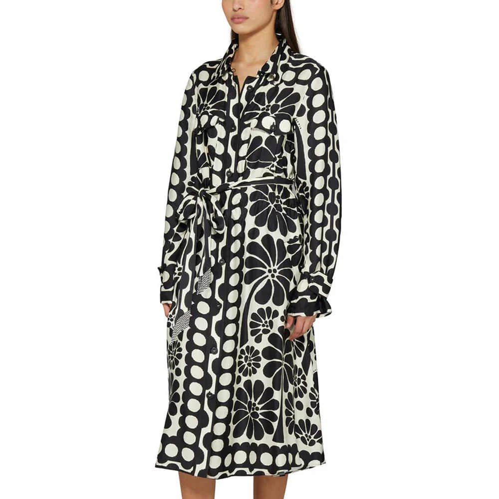 Tatiana™ | Printed Lace-up Waist-Cinching Dress Dress