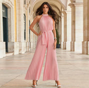 Lucy | Pleated Jumpsuit With Belt PINK