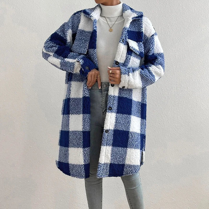 ﻿Gwen - Checkered Women’s Coat Coats & Jackets