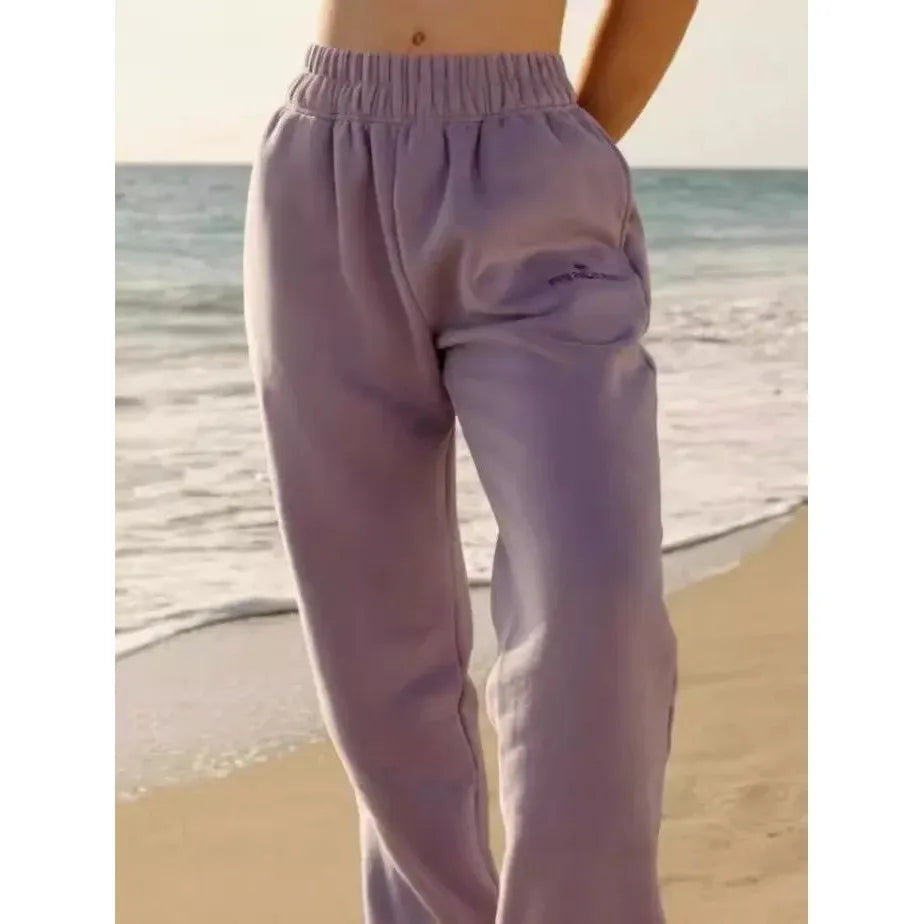 Loose Fit Casual Pants with Elastic Waist 1 Women Pants