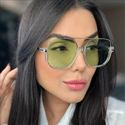 Vintage Oversized Square UV-400 Sunglasses – Trendy Sunglasses
