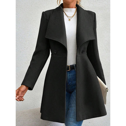 Victoria Luxe Long Coat Black Long Coat