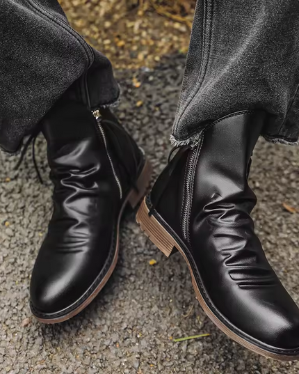 Leonardo™ - Leather Ankle Boots Black Boots