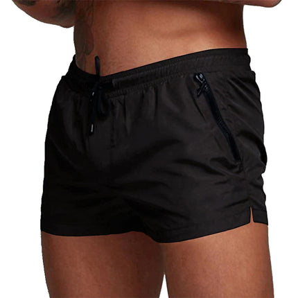 Men's Quick-Dry Swim Trunks Black Shorts