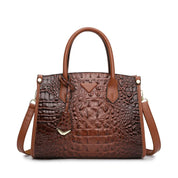 Vintage Crocodile Leather Designer Handbag Brown Handbags