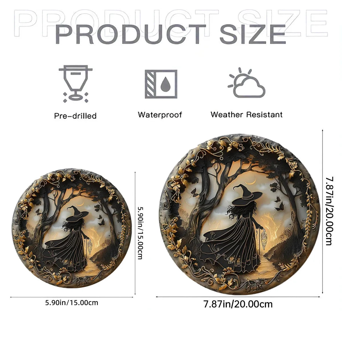 Halloween Witch Acrylic Suncatcher Halloween Decorations