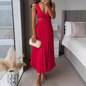 Noa | Posture-Improving Pleated Dress Red Dress