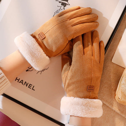 Women's Waterproof Touchscreen Winter Gloves Brown Gloves