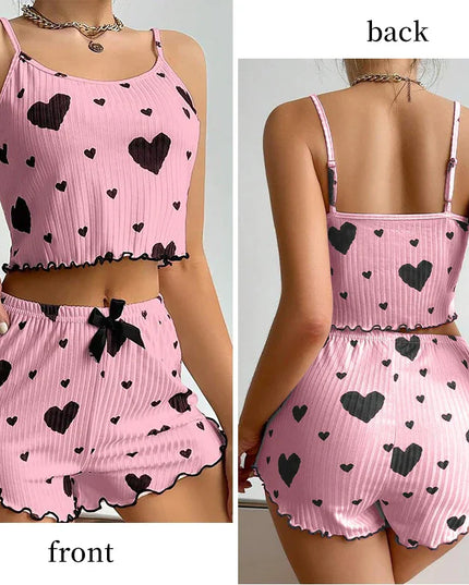 LUSTIQUE™ HEART PRINT PYJAMA SET