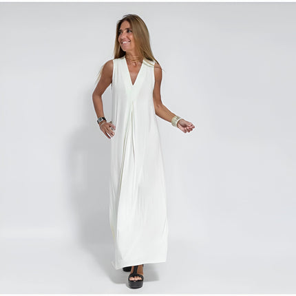 Delilah | Elegant long dress (+ Free Cardigan) White Dress