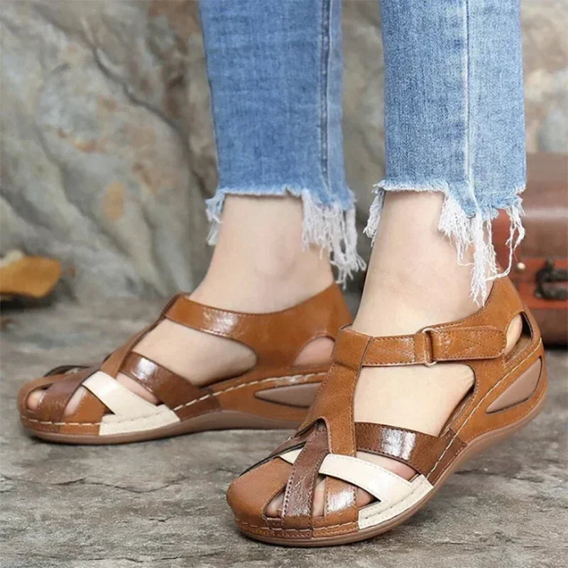 Melody™ | Casual Orthopedic Wedge Sandals Brown