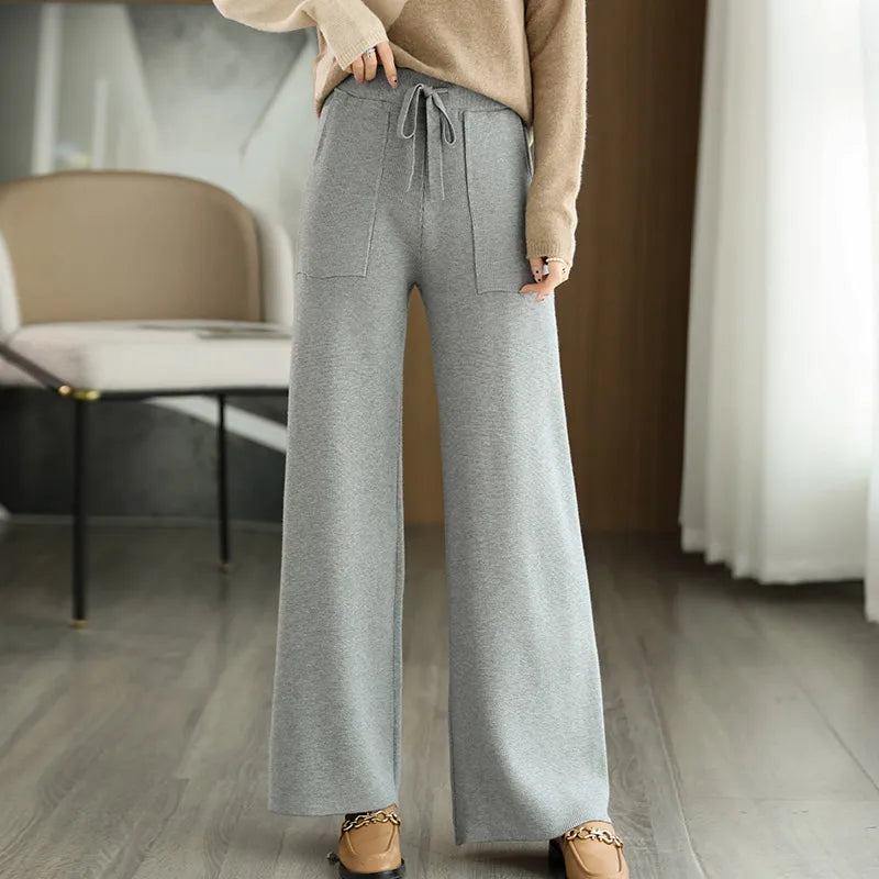 Merino Luxe Lounge Pants – Cozy Comfort Gray Women Pants