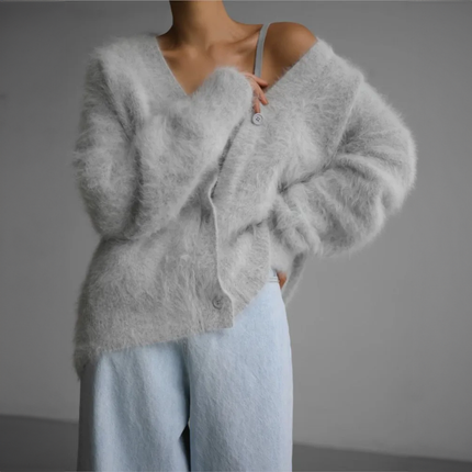 HAILEY | COMFORTABLE CARDIGAN Gray Blazer