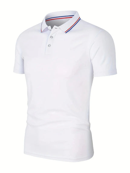 Premium Men’s Breathable Cotton Polo T-Shirt White T Shirts