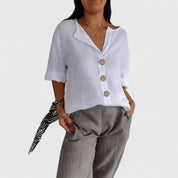 Cathlyn Elegant Women's Blouse White Blouse