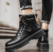 Charles™ - Comfortable Warm Lace-up Boots Black
