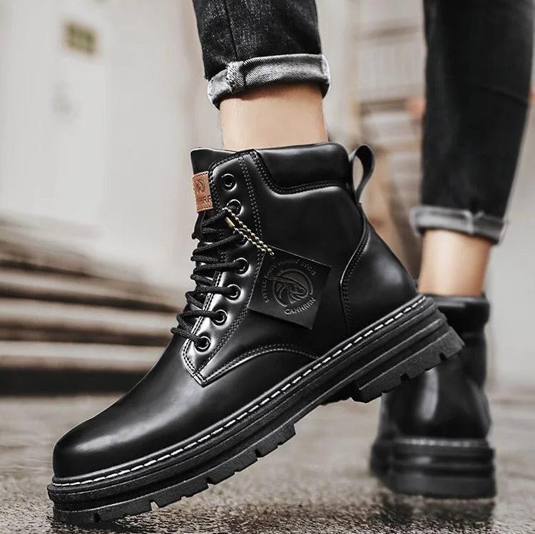 Charles™ - Comfortable Warm Lace-up Boots Black