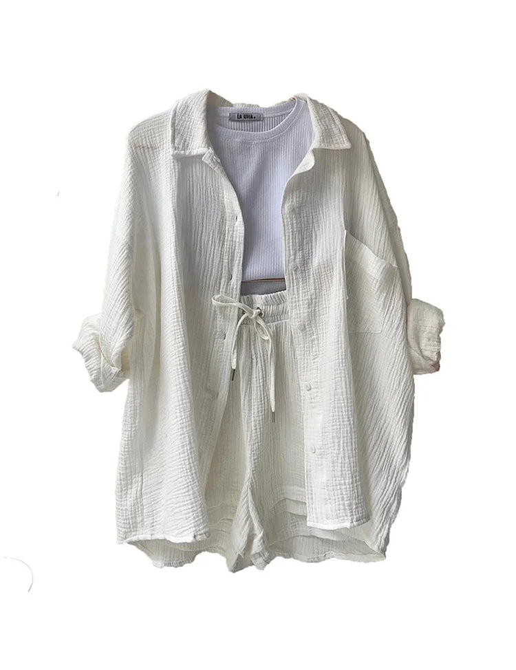 Carmen™ | Casual Cotton Set for Women White