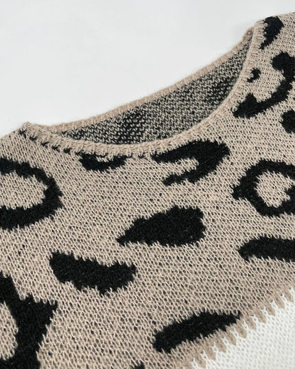 Lela | Sweater with Leopard Print