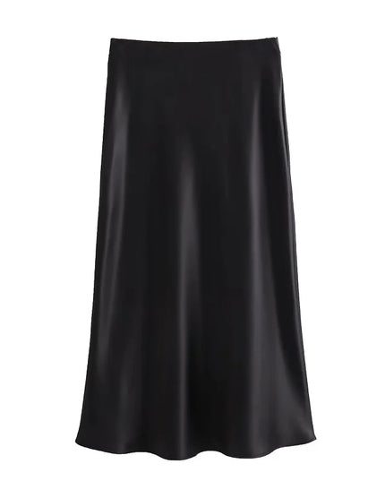 Juliet™ | Silk Skirt Black