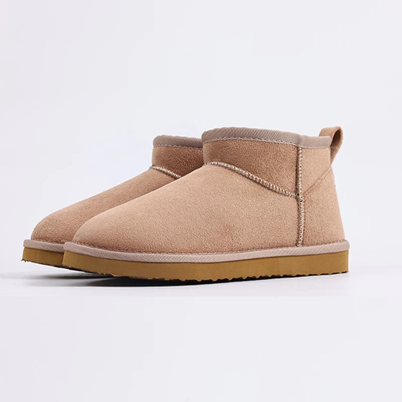 Warm Fuzzy Snow Boots for Winter Apricot Fuzzy Snow Boots
