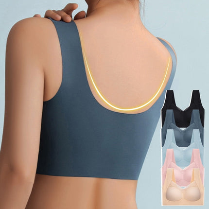 Asta Silk-Seamless Push-Up Bra Blue Bra