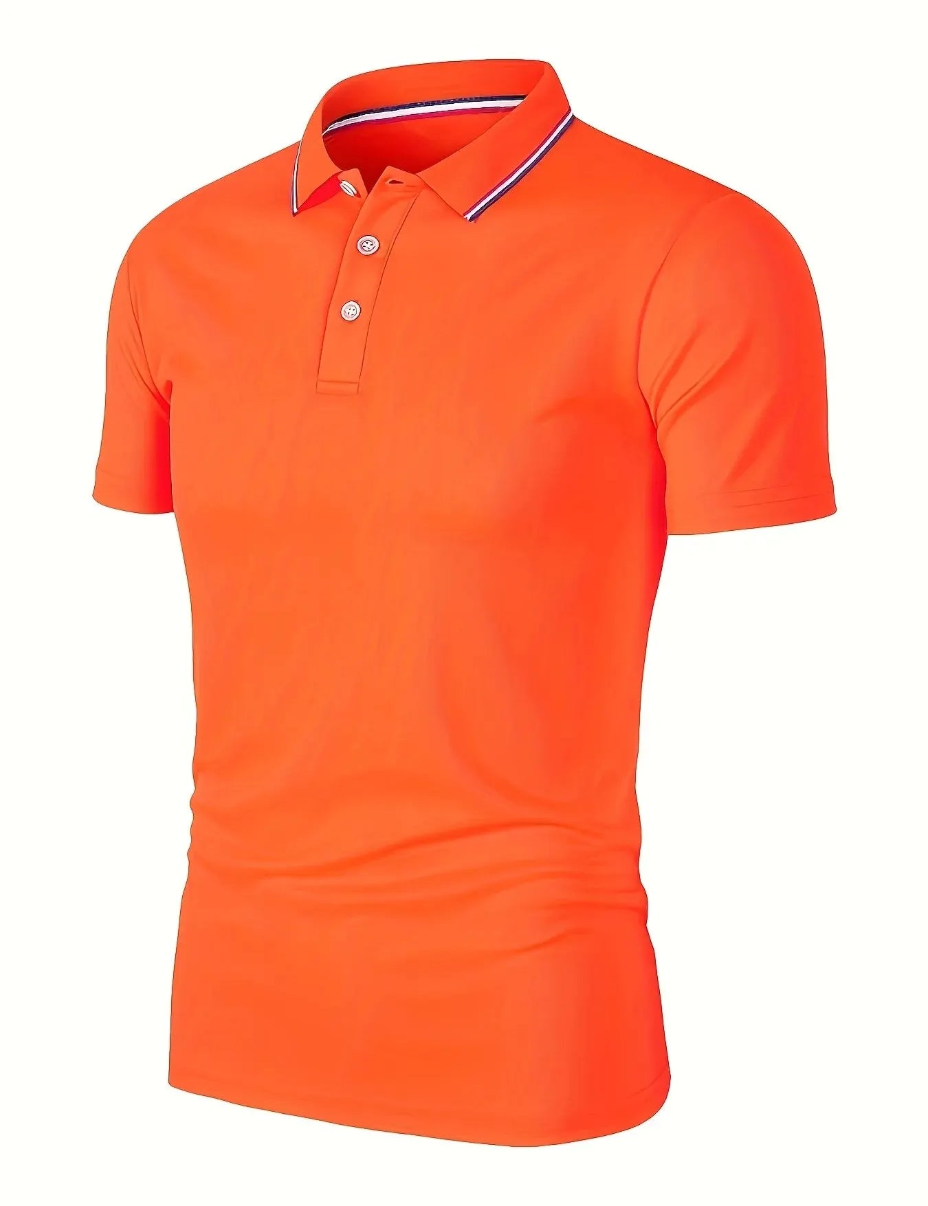 Premium Men’s Breathable Cotton Polo T-Shirt Orange T Shirts