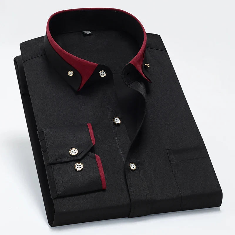 Avant Garde Button-Down Shirt Black Men's shirts
