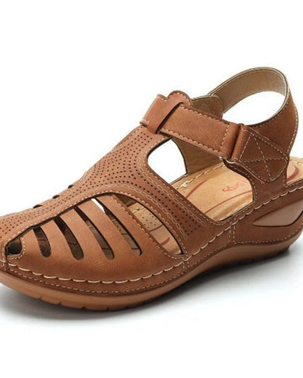 Woman Summer Vintage Orthopedic PU Leather Sandals Shoes & Sandals