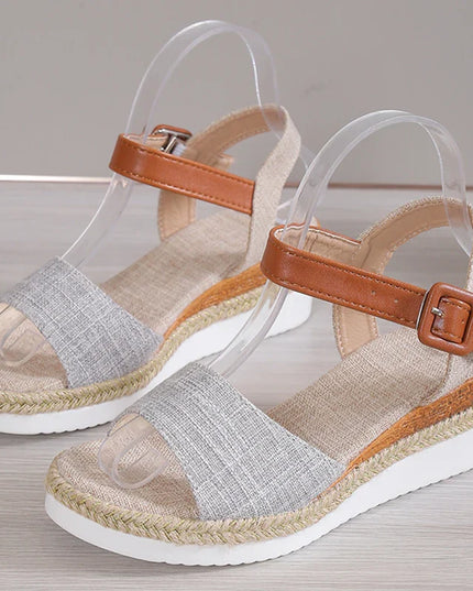 Isla™ – Summer Wedge Sandals Grey Sandals