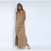 Delilah | Elegant long dress (+ Free Cardigan) Coffee Dress
