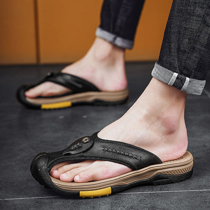 Samuel™ - Orthopedic Protective Toe Flip-flops Black Shoes
