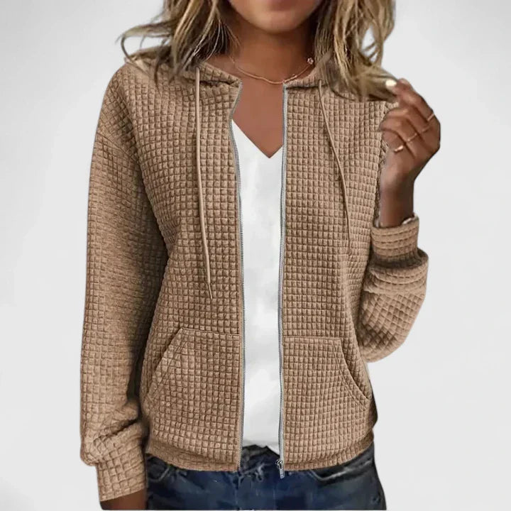 Elyssiah Elegant Women's Jacket Khaki Women's Coats & Jackets