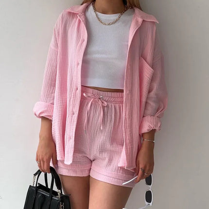 Carmen™ | Casual Cotton Set for Women Pink