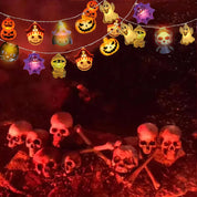 Spooky Pumpkin & Ghost LED String Lights Halloween Decorations