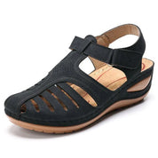 Irene™ - Classic Summer Wedge Sandals Black Sandals