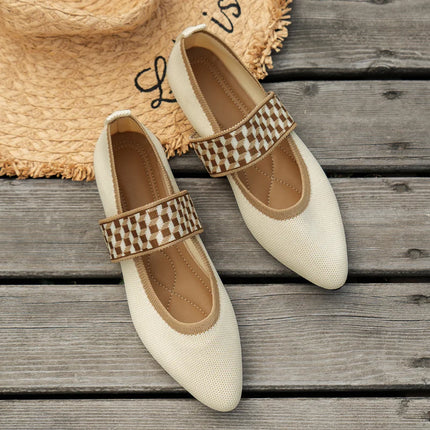 Dinkum | Comfy Ballet Flats Casual Flat Shoes Beige