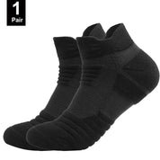 Men’s Anti-Slip Cotton Sports Socks – Breathable, Odor-Free 1Pair-short-black Men's Accessories