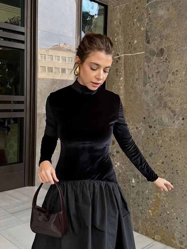 Jamila™ | Long Sleeve Midi Dress L Dresses