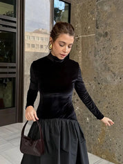 Jamila™ | Long Sleeve Midi Dress L Dresses