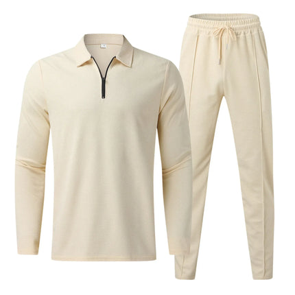 Lewis | Waffle Tracksuit Beige Clothes