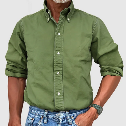 Adam | Long-Sleeved Shirt Military Green