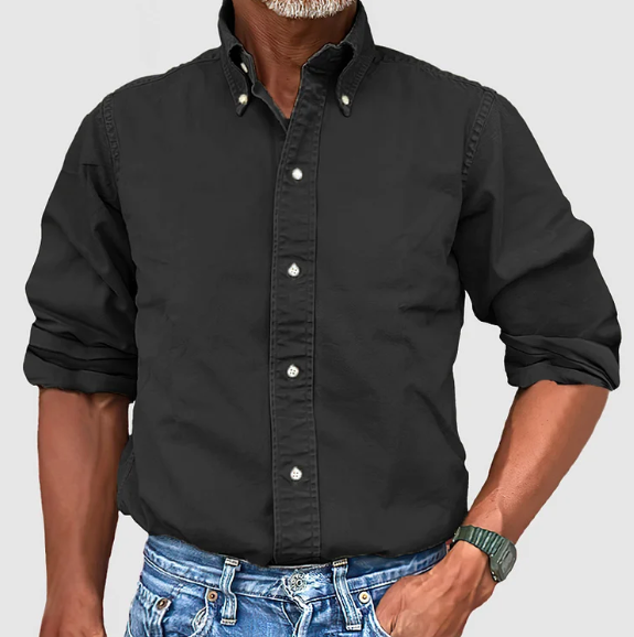 Adam | Long-Sleeved Shirt Black