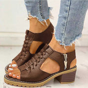 Women's Clip Toe Sandals Brown Sandals