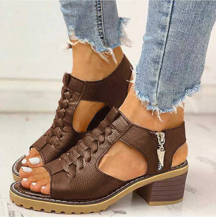 Women's Clip Toe Sandals Brown Sandals