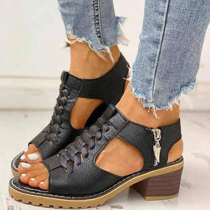 Women's Clip Toe Sandals Black Sandals