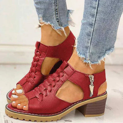Women's Clip Toe Sandals Red Sandals